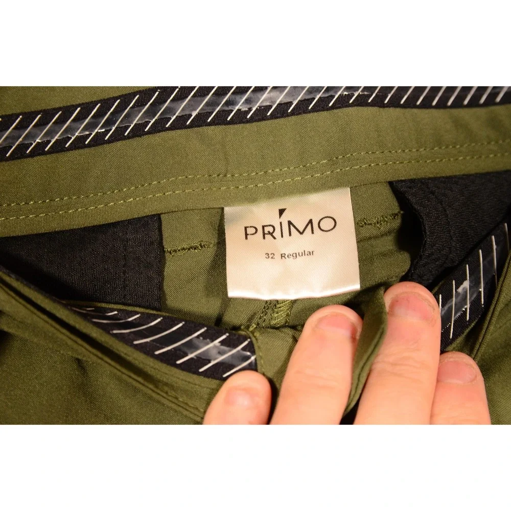 Primo Pants Mens 32 Green Jogger Golf‎ Tapered Stretch Zip Cuff Casual Athletic